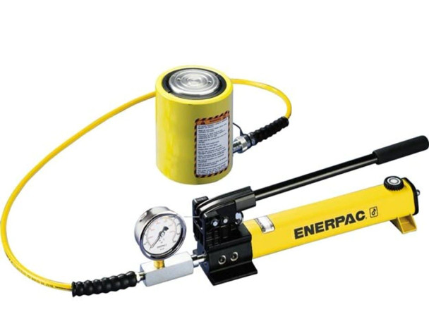  ENERPAC 50 Ton, Hydraulic Cylinder and Hand Pump Set