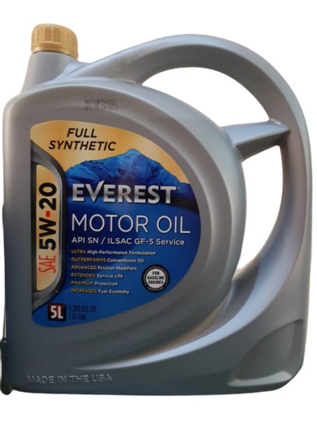 Everest Motor Oil 5W-20 Full Synthetic-5ltrs